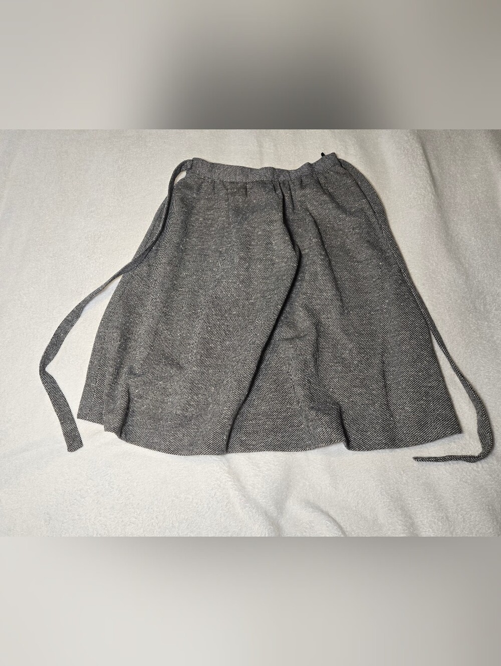 St Michael Gray A-Line Tie-Waist Skirt